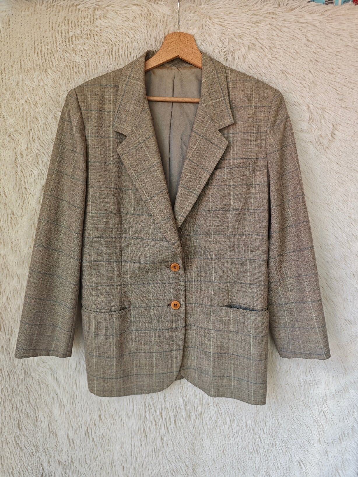 Blazer a quadri lana