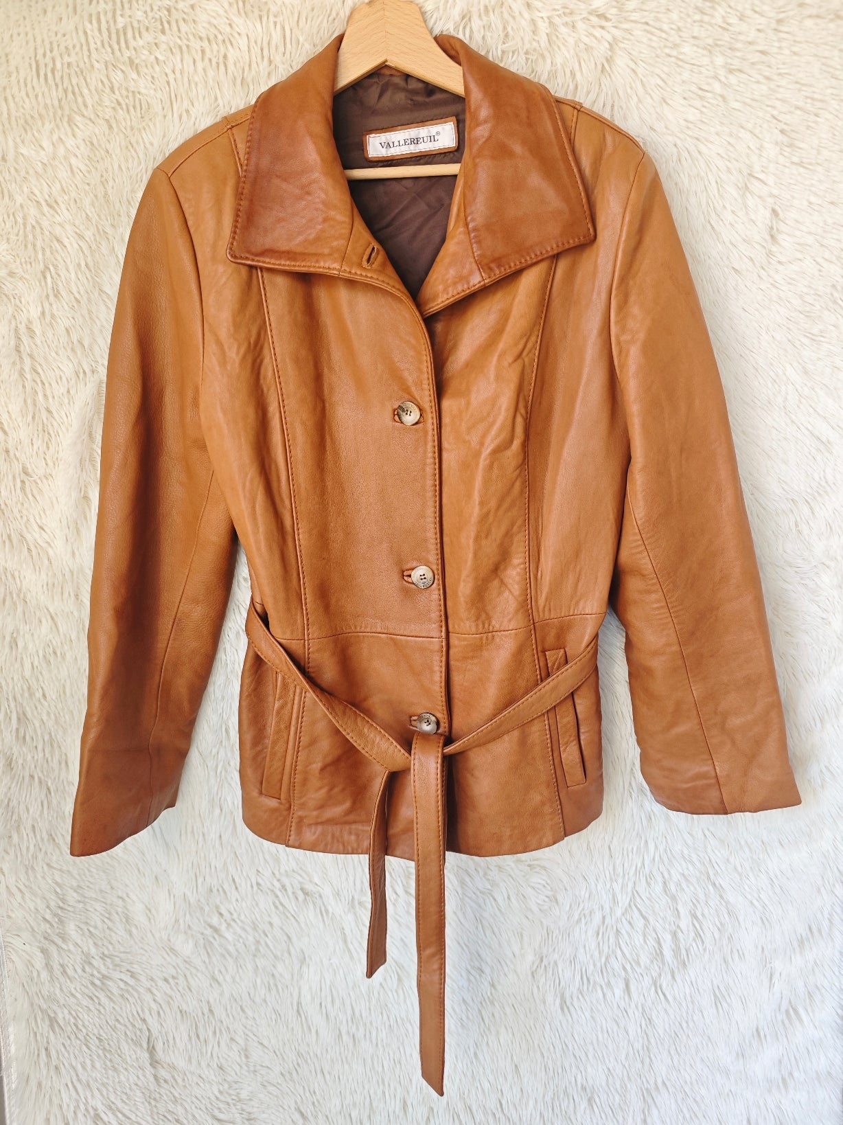 Giacca pelle caramello