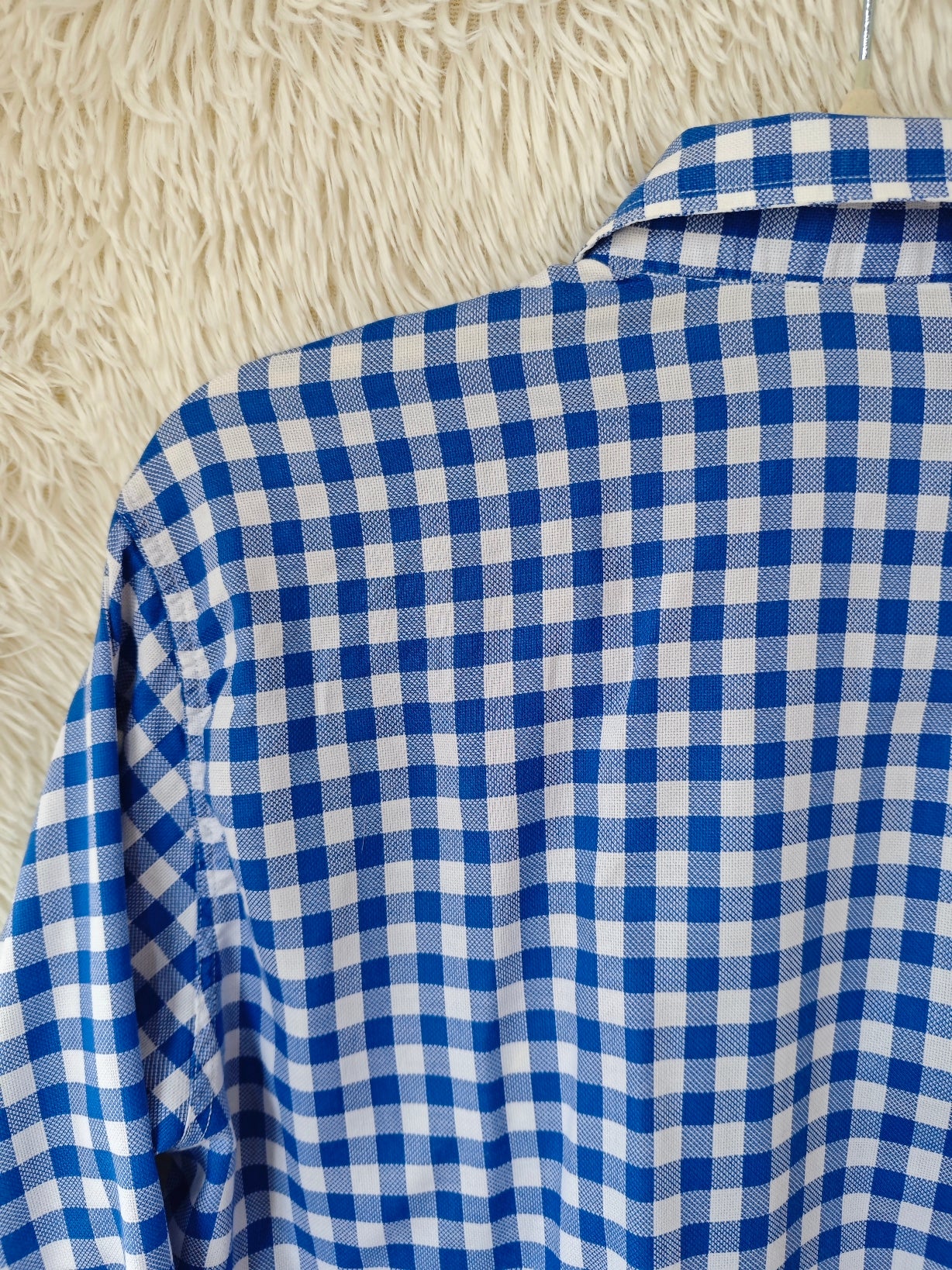 Camicia Vichy blu paperino e paperina