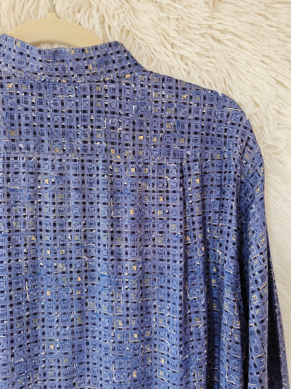 Camicia Geometrica - Blu Polvere & Indigo