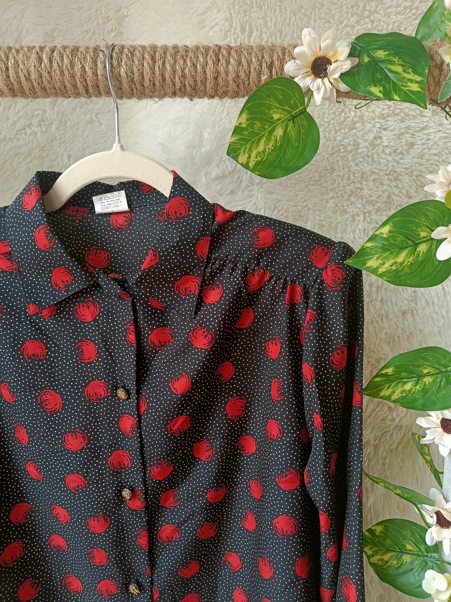 camicia vintage red spot