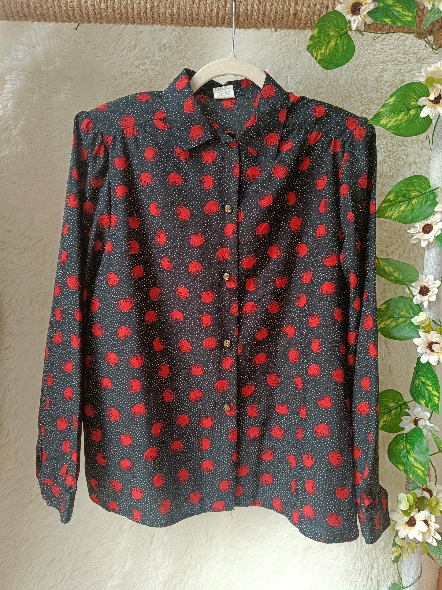 camicia vintage red spot