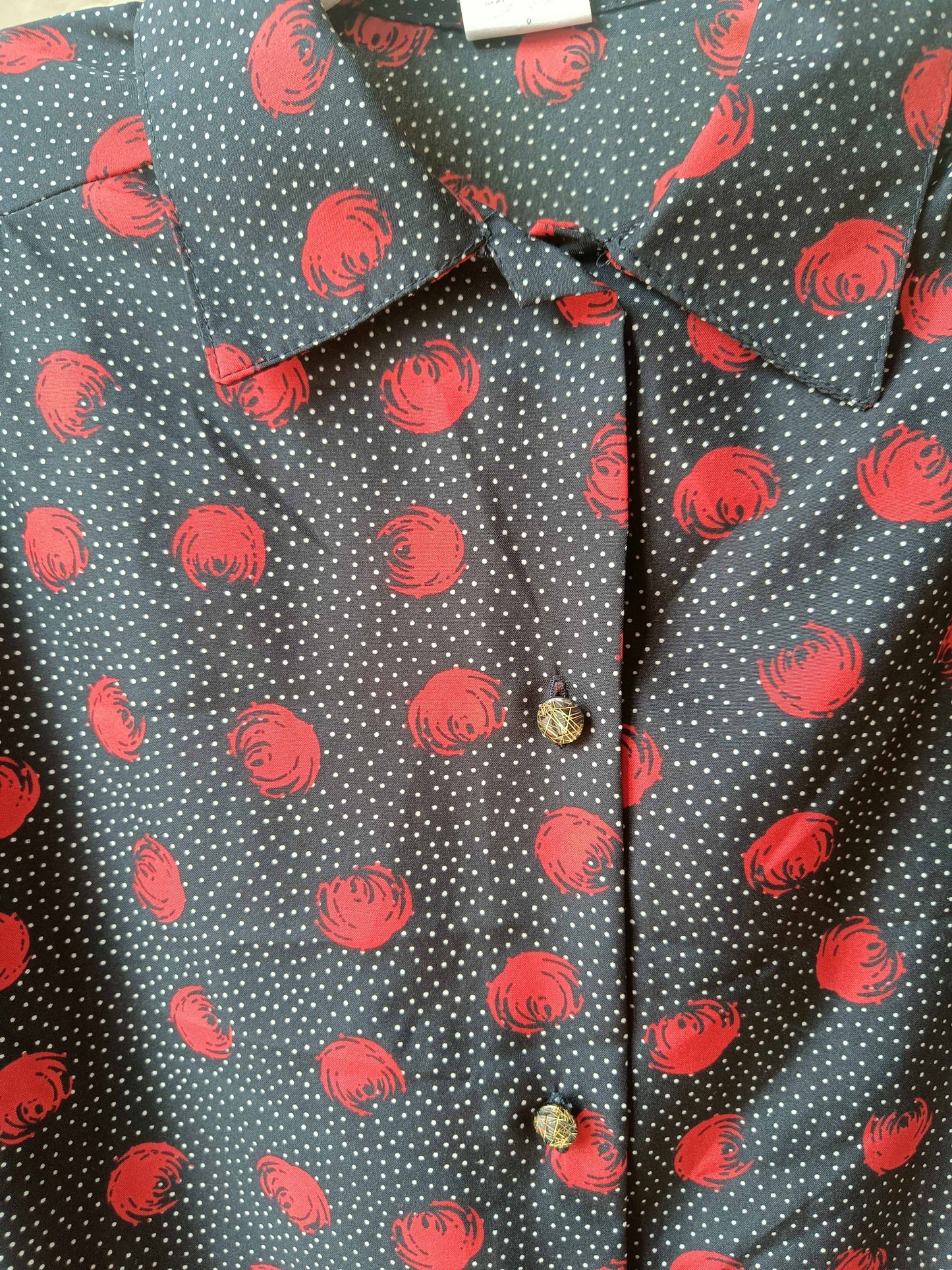 camicia vintage red spot