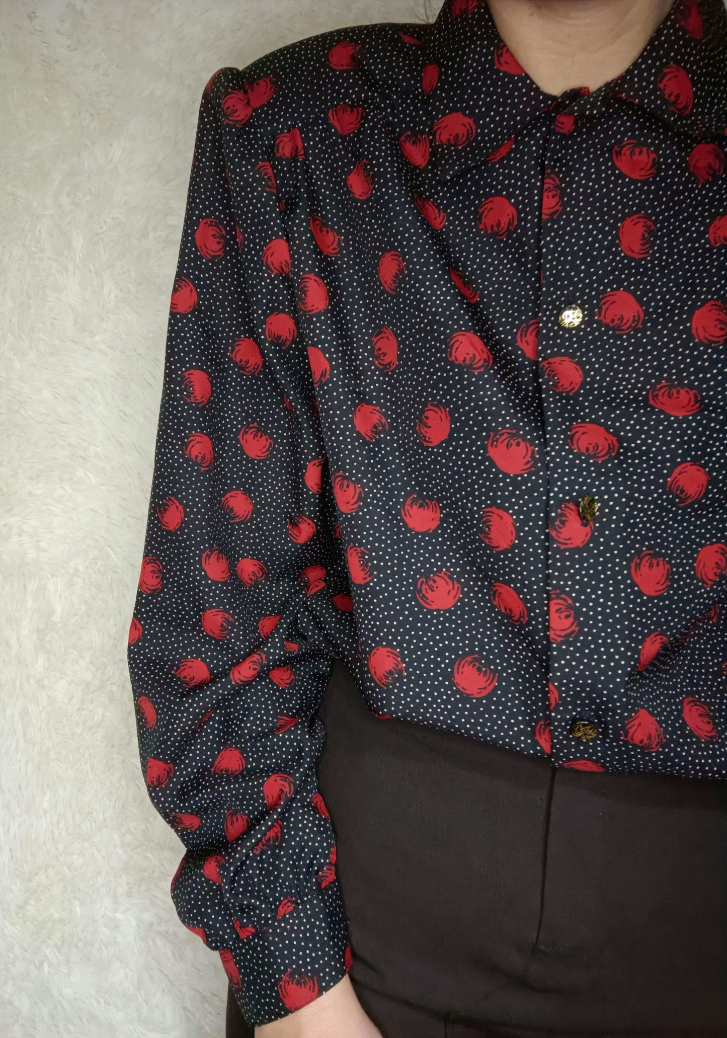 camicia vintage red spot