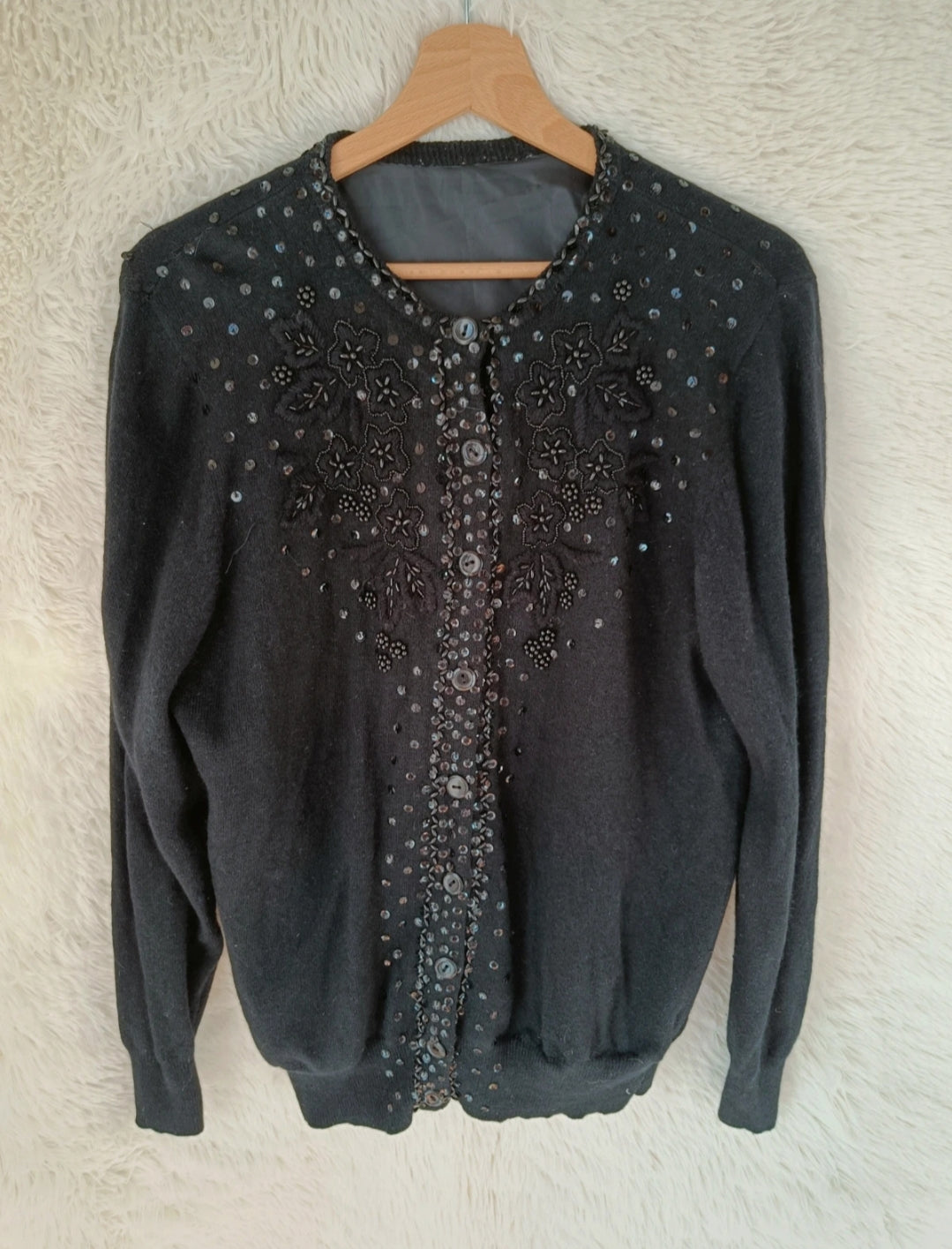Cardigan lana angora