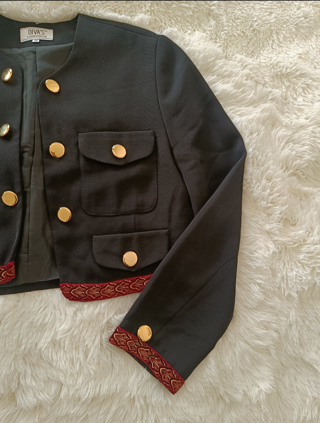 Blazer crop arabesco