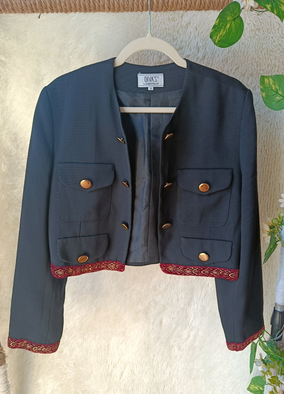 Blazer crop arabesco