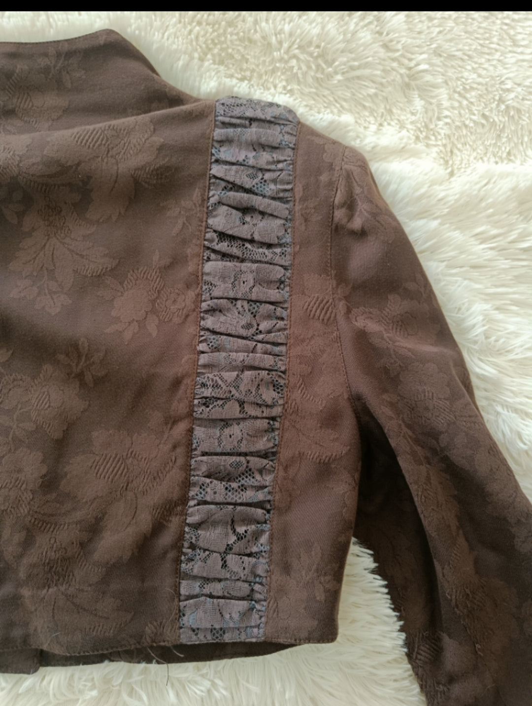Blazer crop jacquard