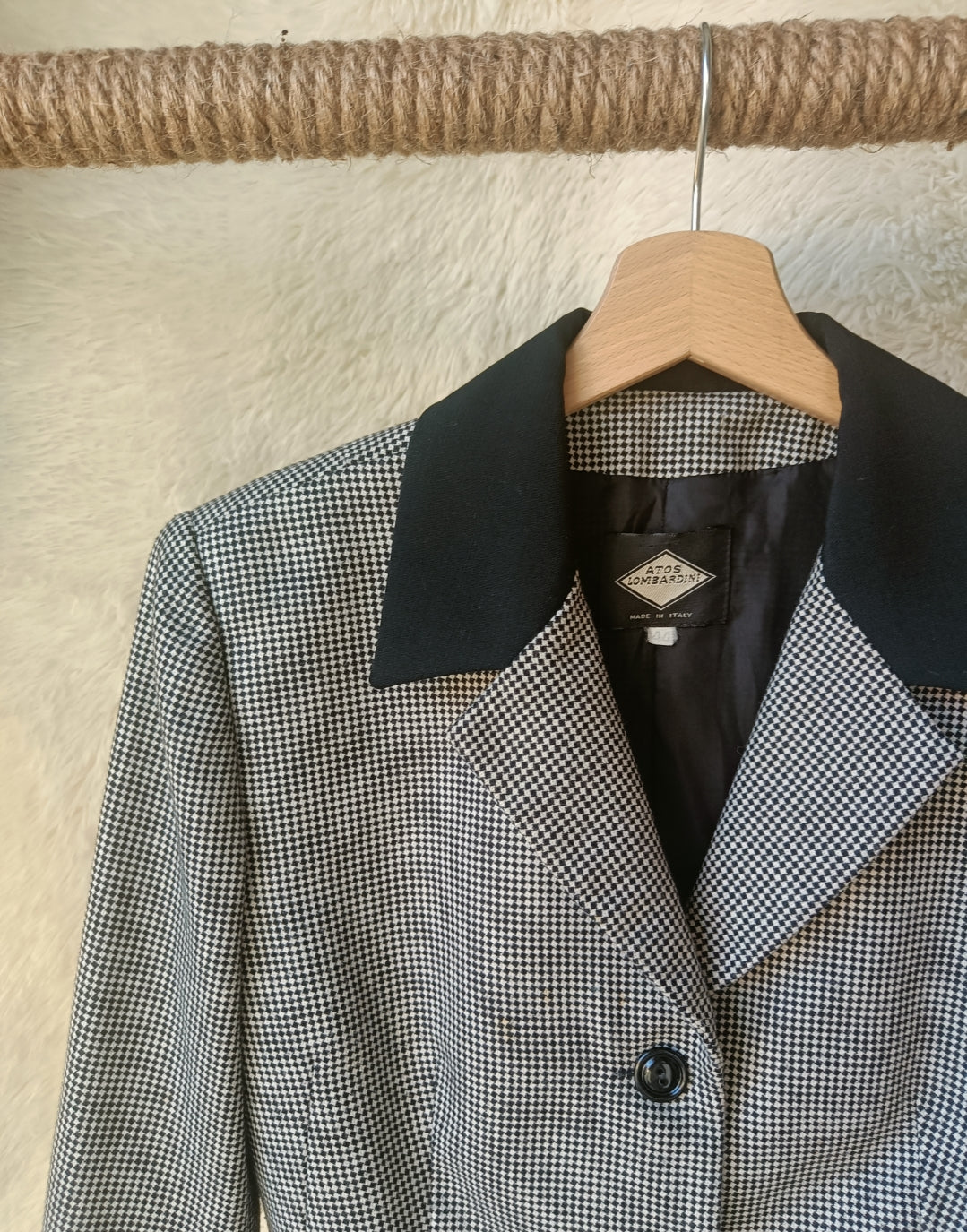 Blazer Pied de Poule con colletto