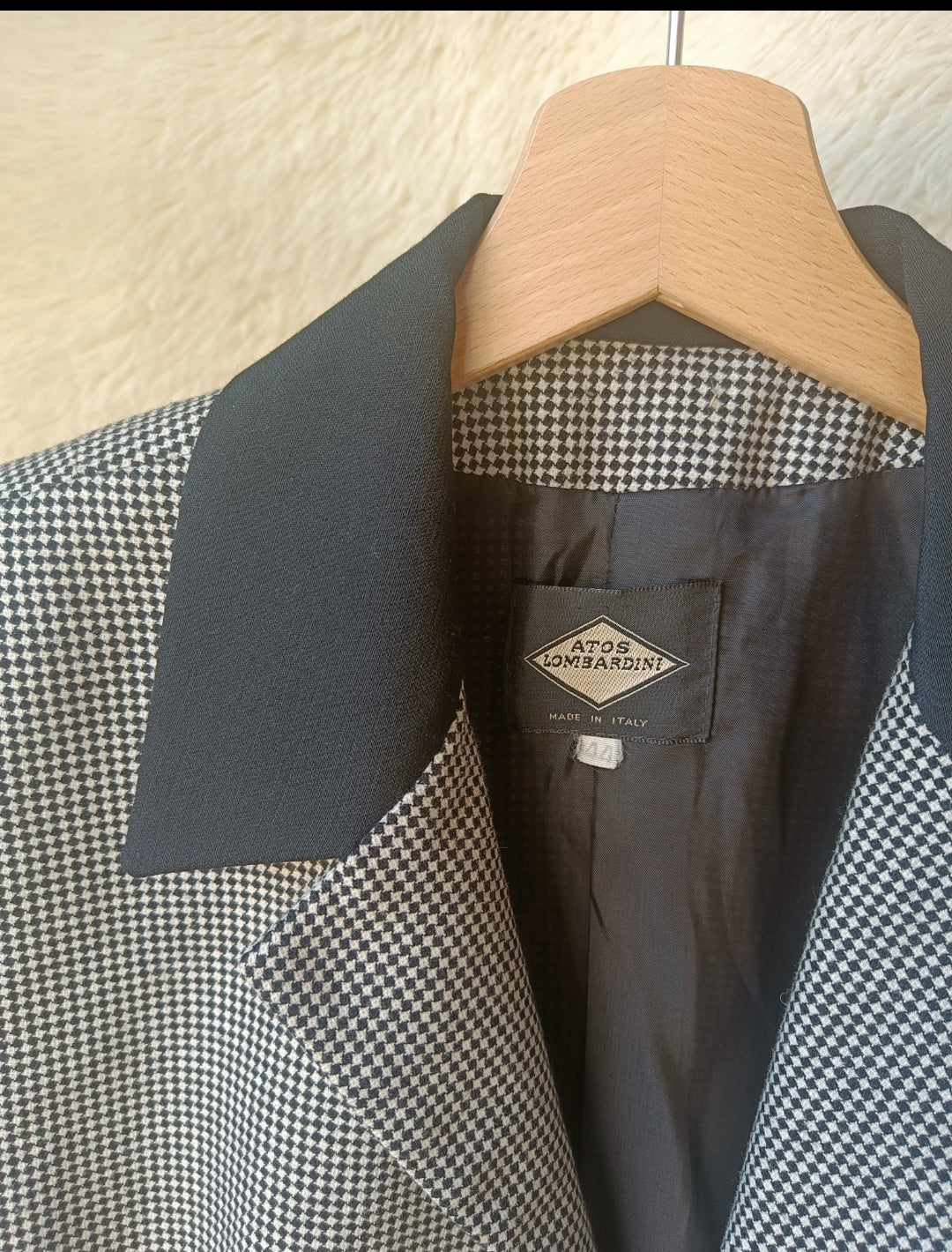 Blazer Pied de Poule con colletto