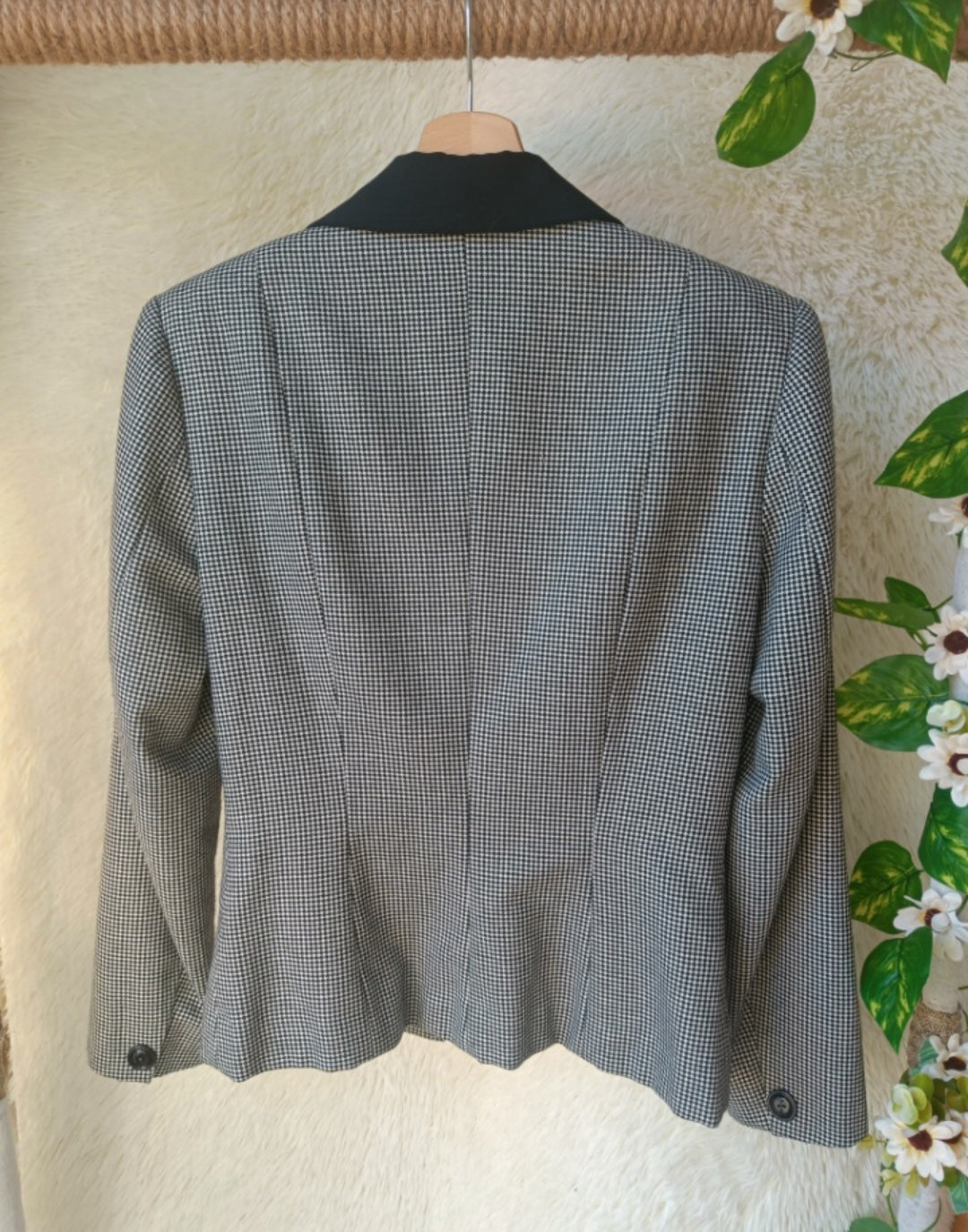 Blazer Pied de Poule con colletto