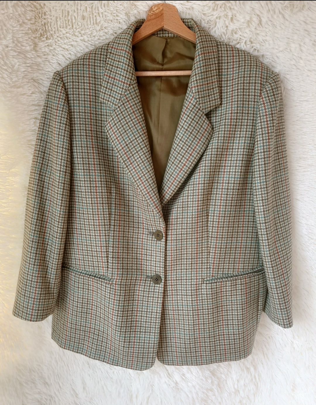Blazer Vintage in Lana a Quadri