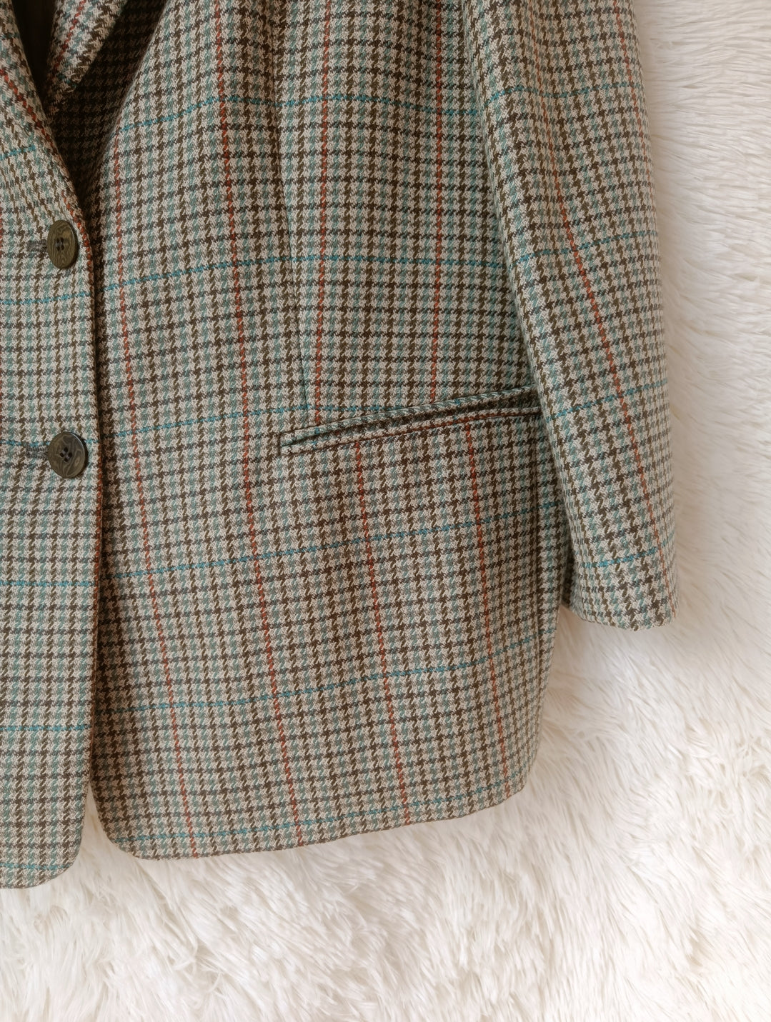 Blazer Vintage in Lana a Quadri