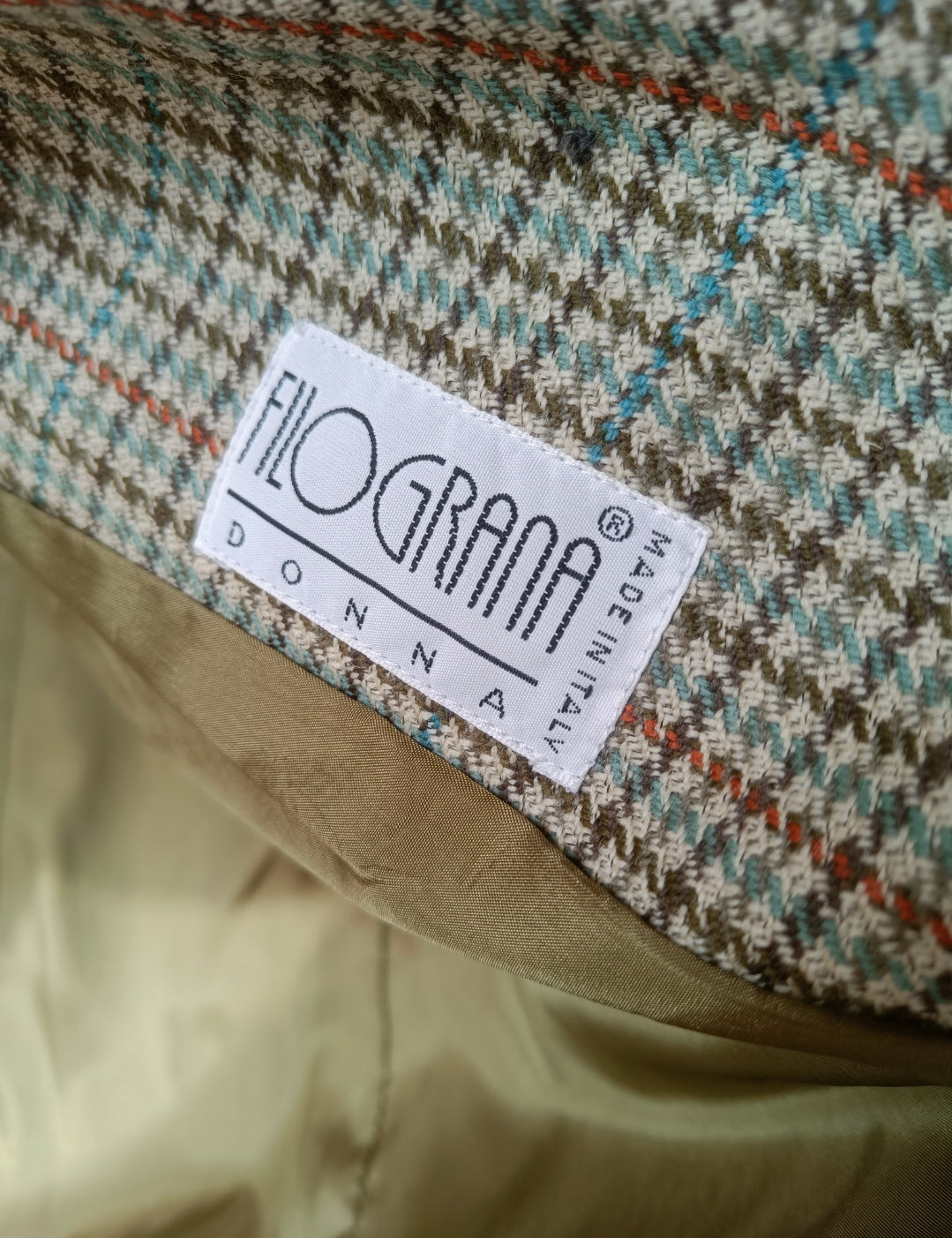 Blazer Vintage in Lana a Quadri