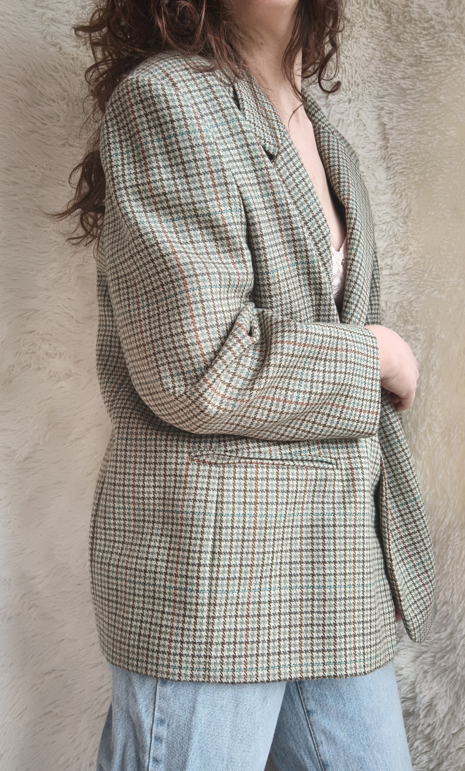 Blazer Vintage in Lana a Quadri