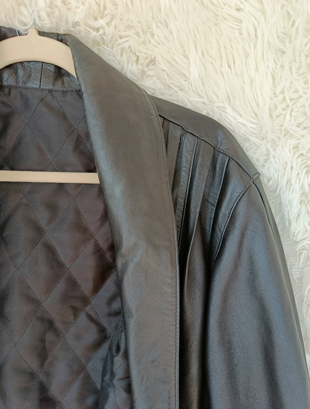Giacca oversize ecopelle