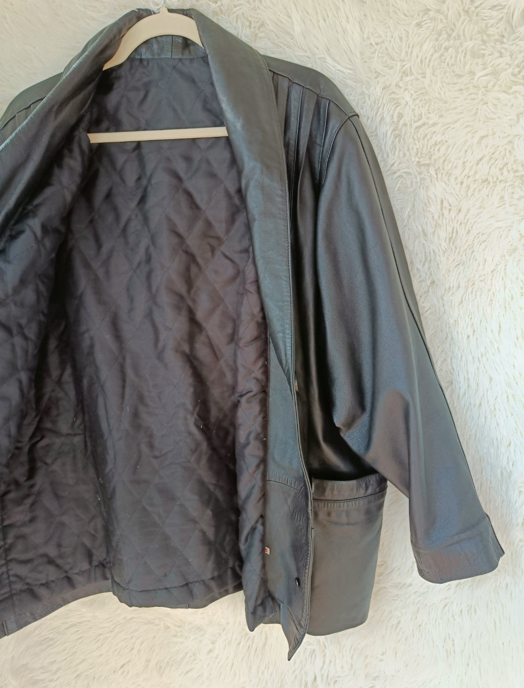 Giacca oversize ecopelle
