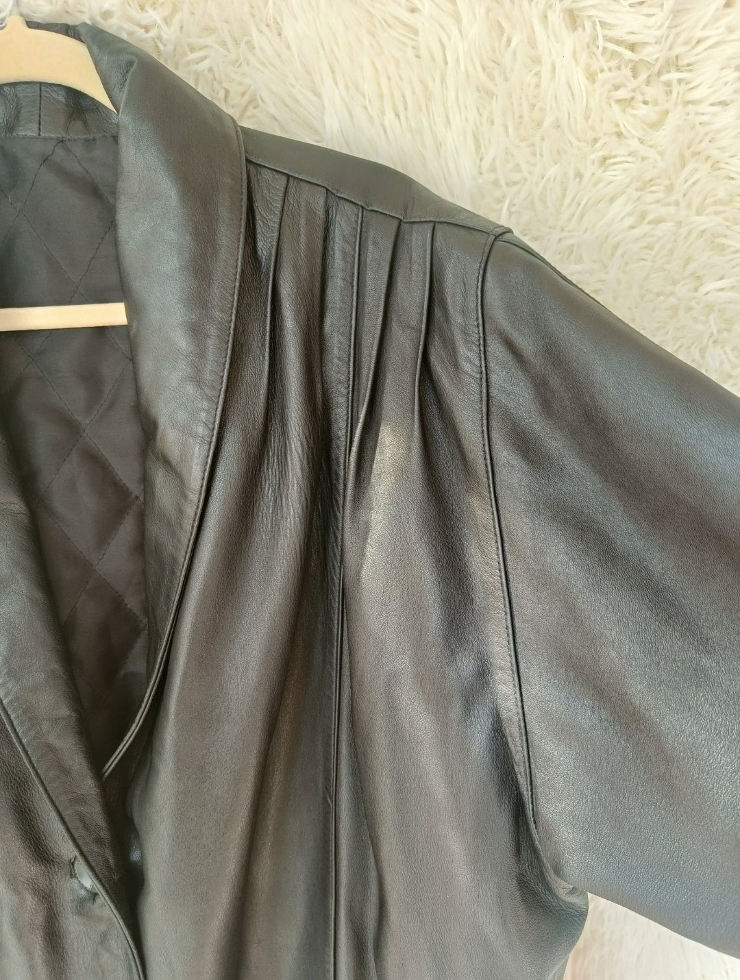 Giacca oversize ecopelle