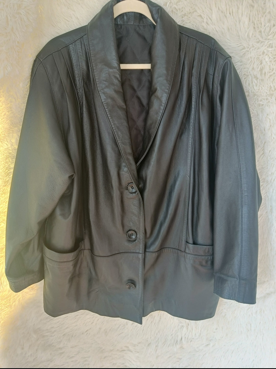 Giacca oversize ecopelle