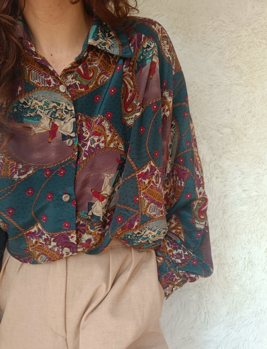 Camicia fantasia equestre