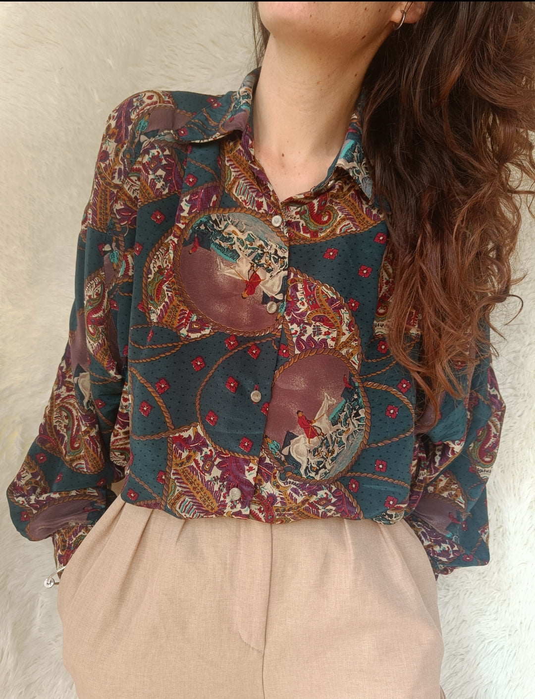 Camicia fantasia equestre