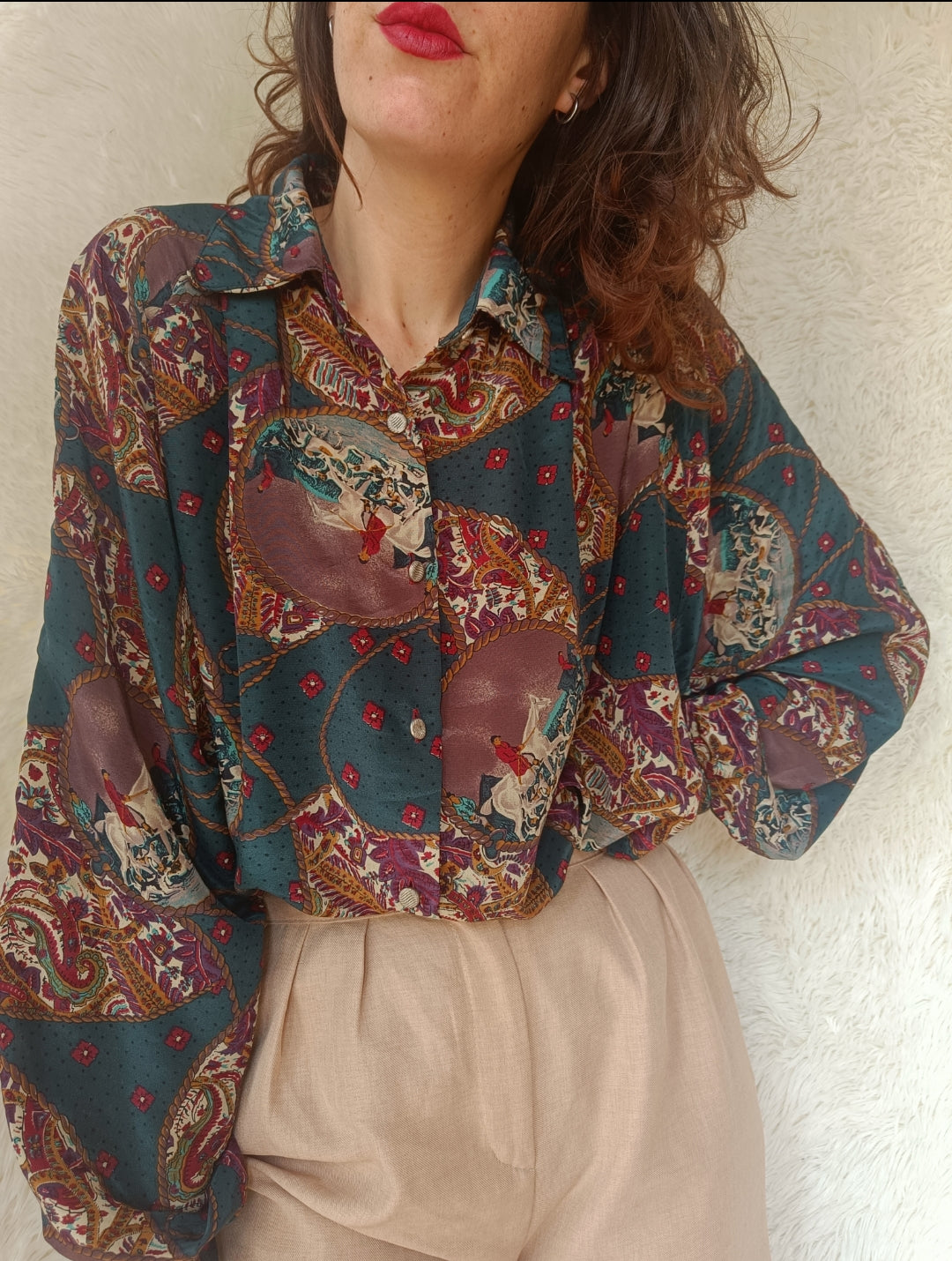 Camicia fantasia equestre