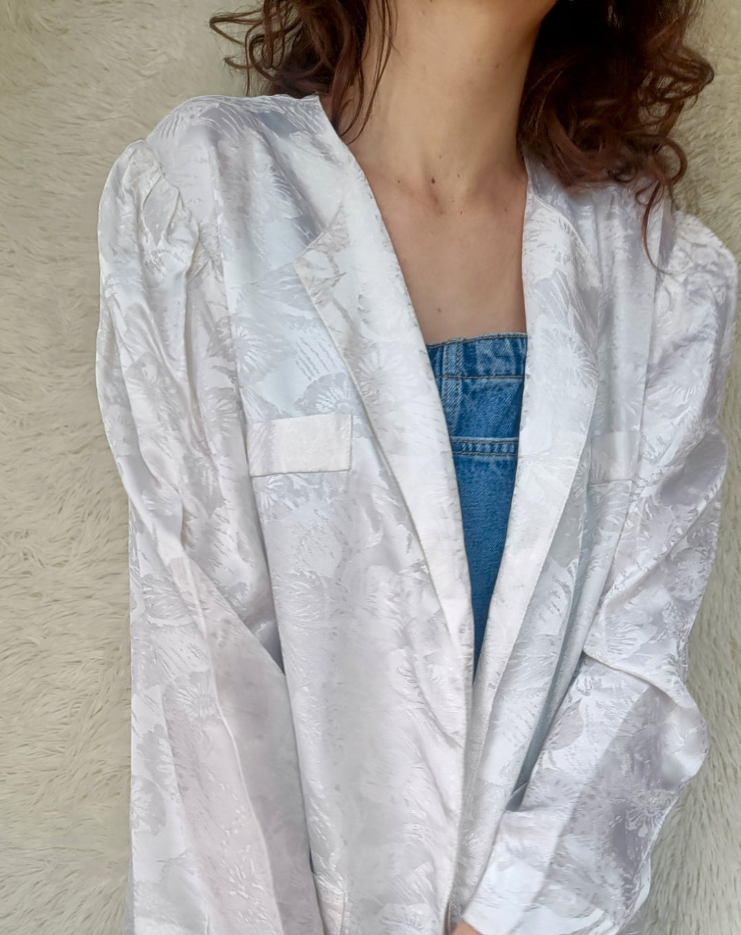 Camicia Jacquard Bianca