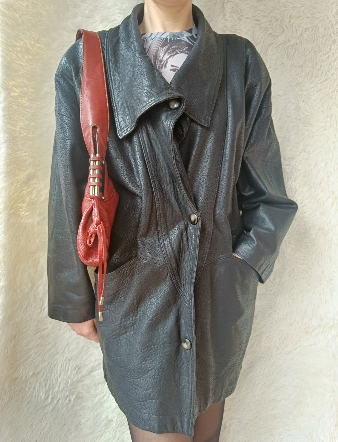 Giacca oversize grinzata
