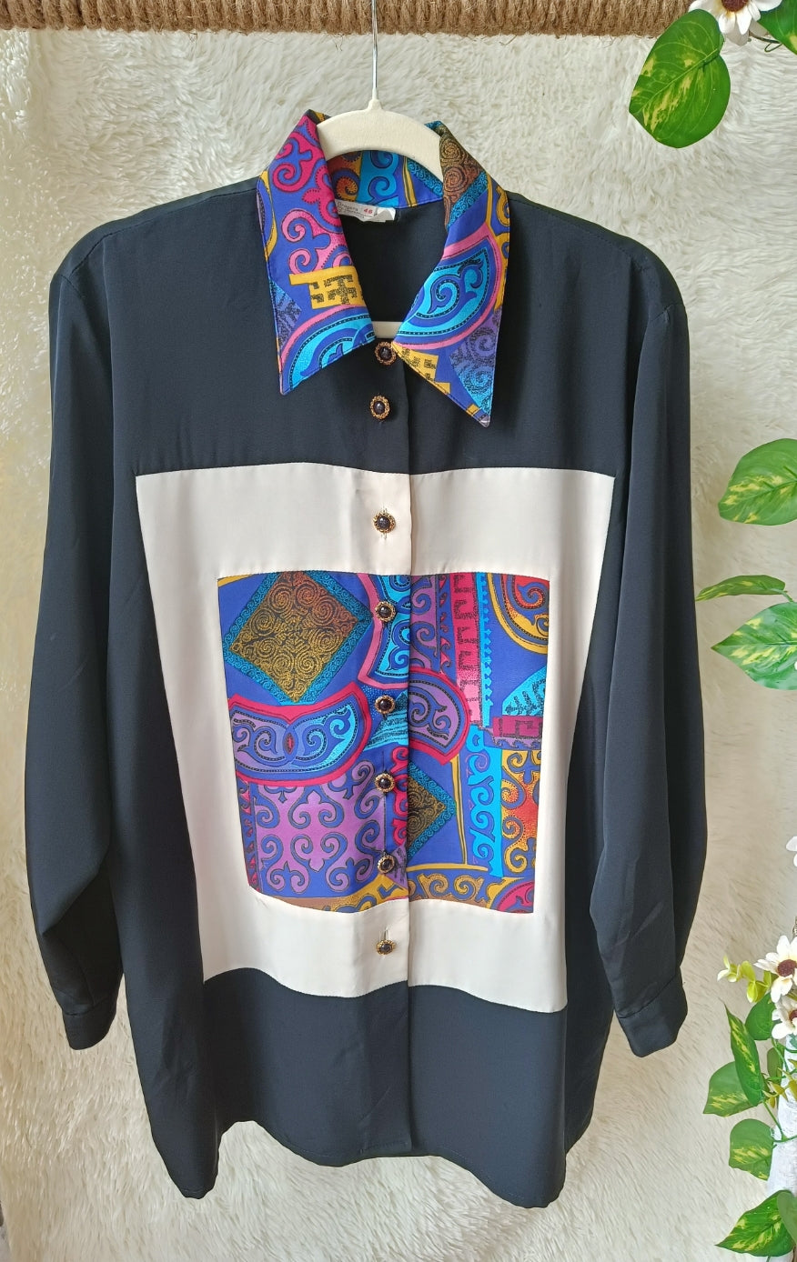 Camicia astratta anni 80's
