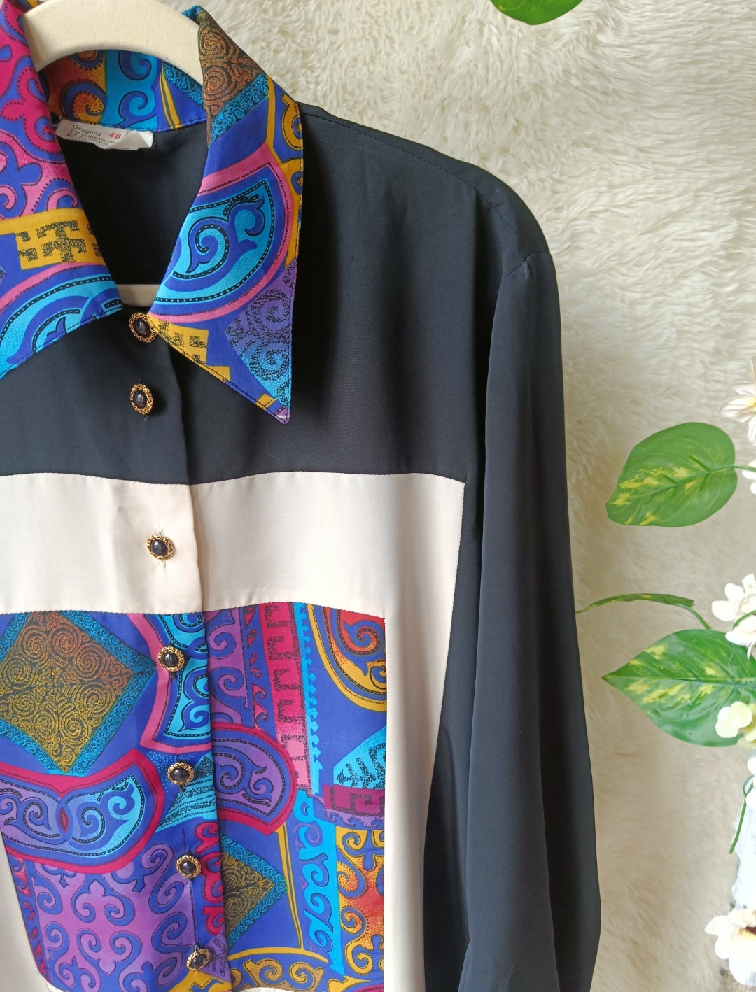Camicia astratta anni 80's