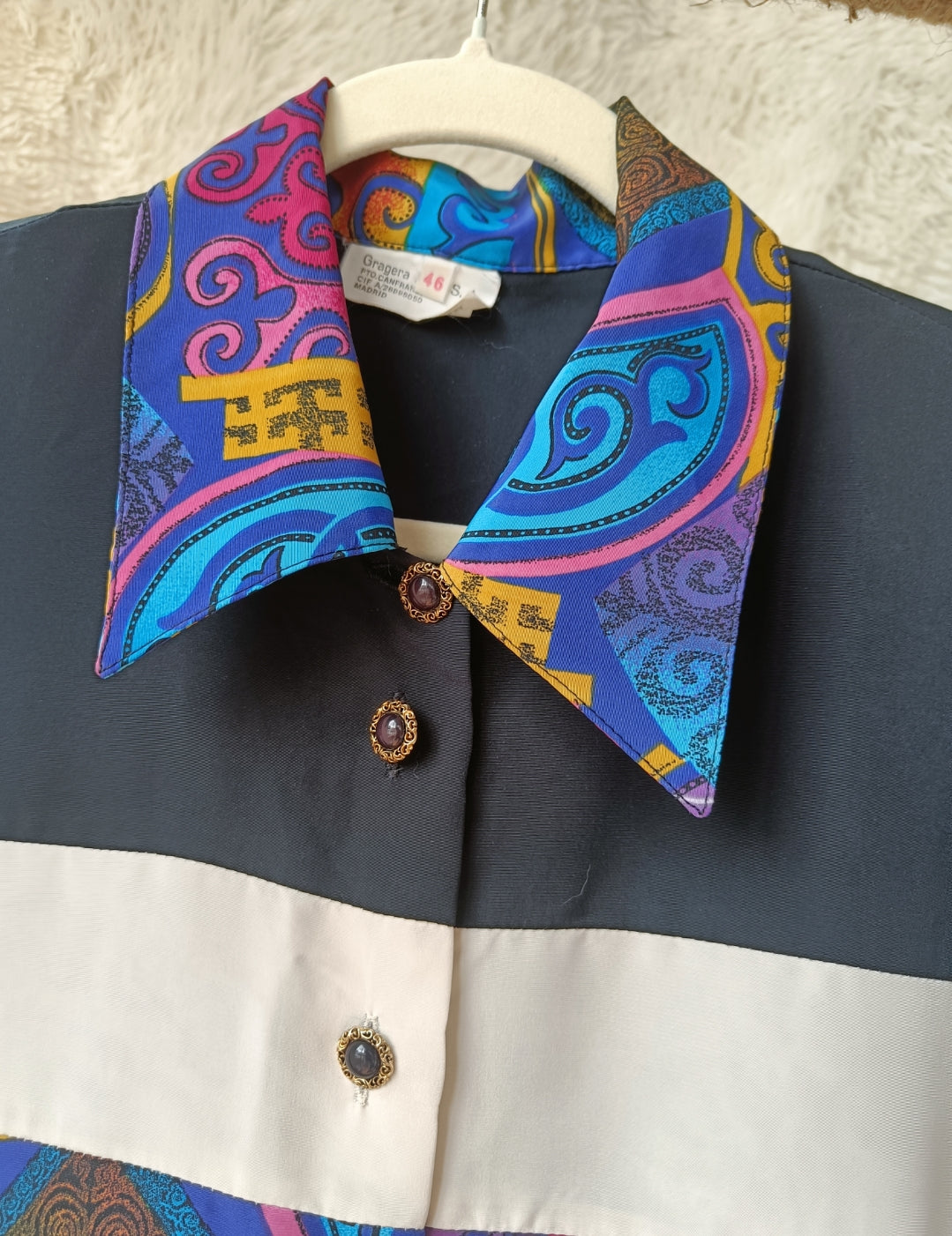 Camicia astratta anni 80's