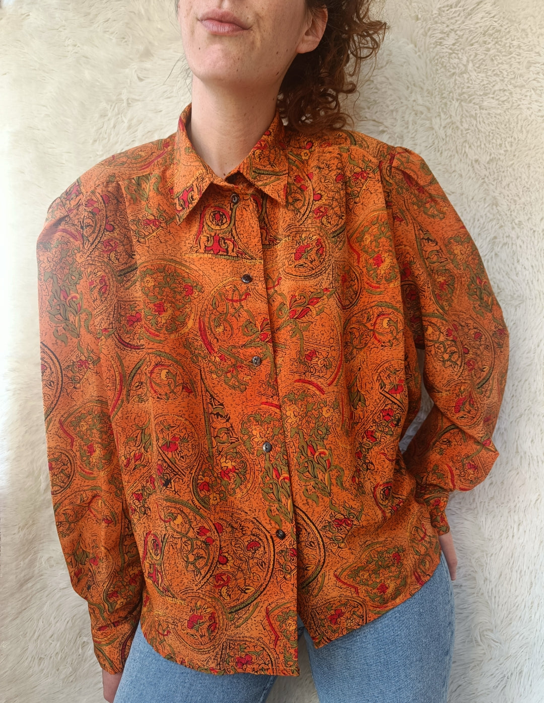 Camicia Paisley arancione