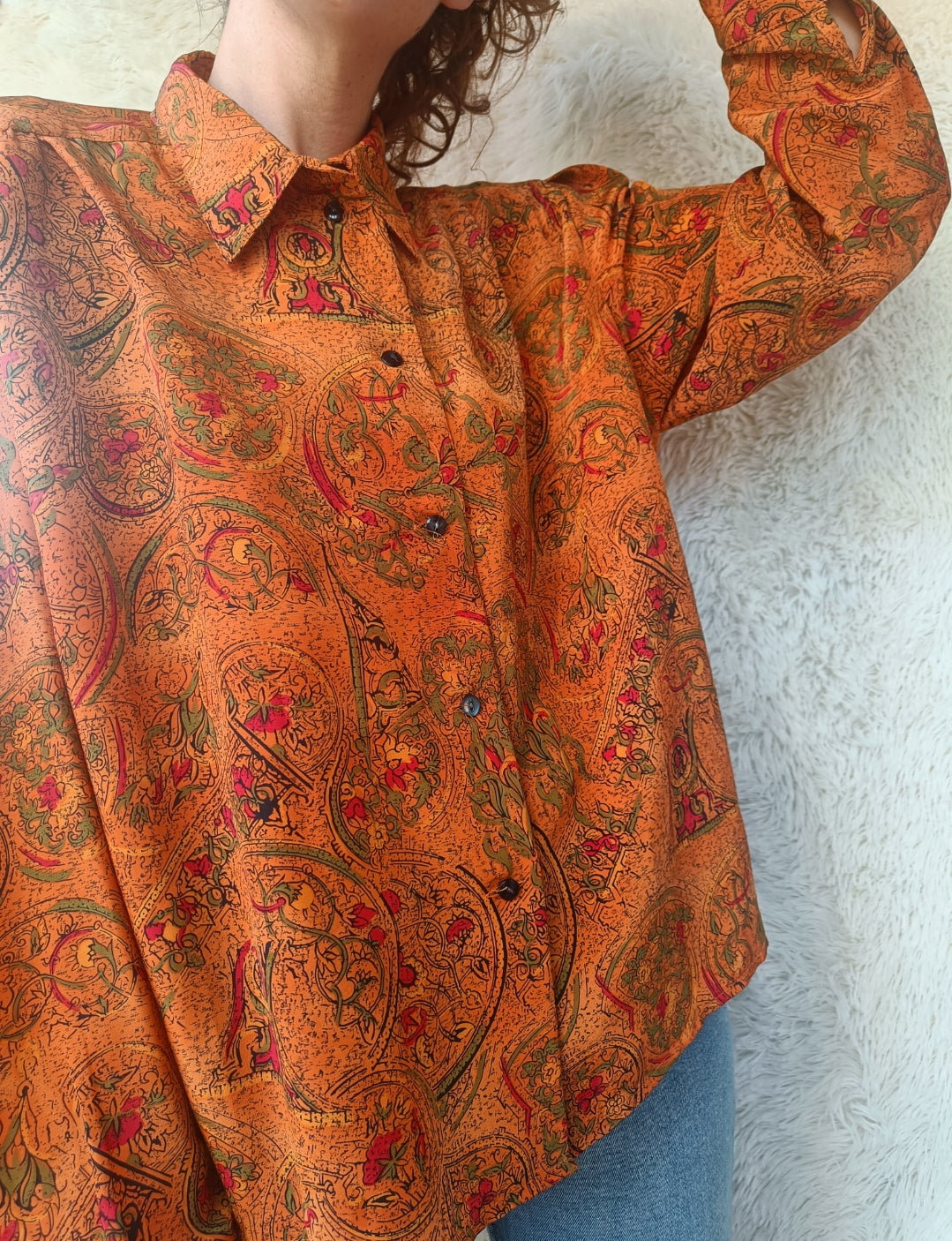 Camicia Paisley arancione