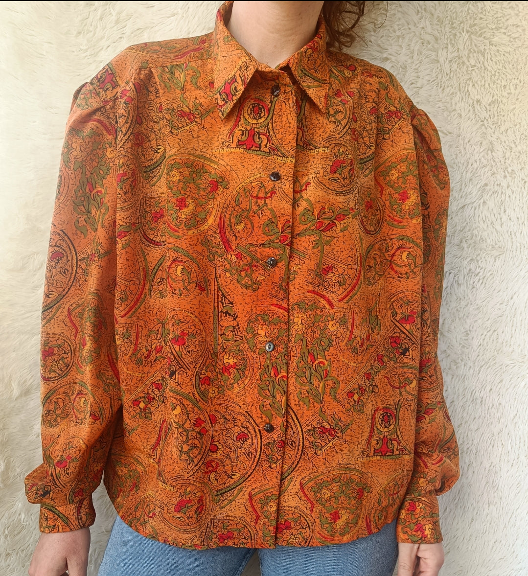 Camicia Paisley arancione
