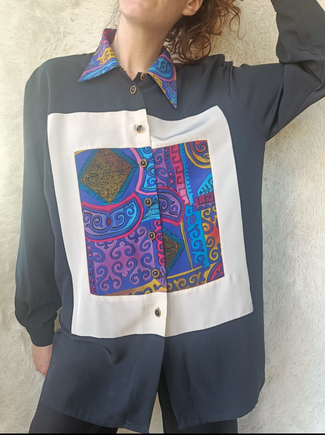 Camicia astratta anni 80's