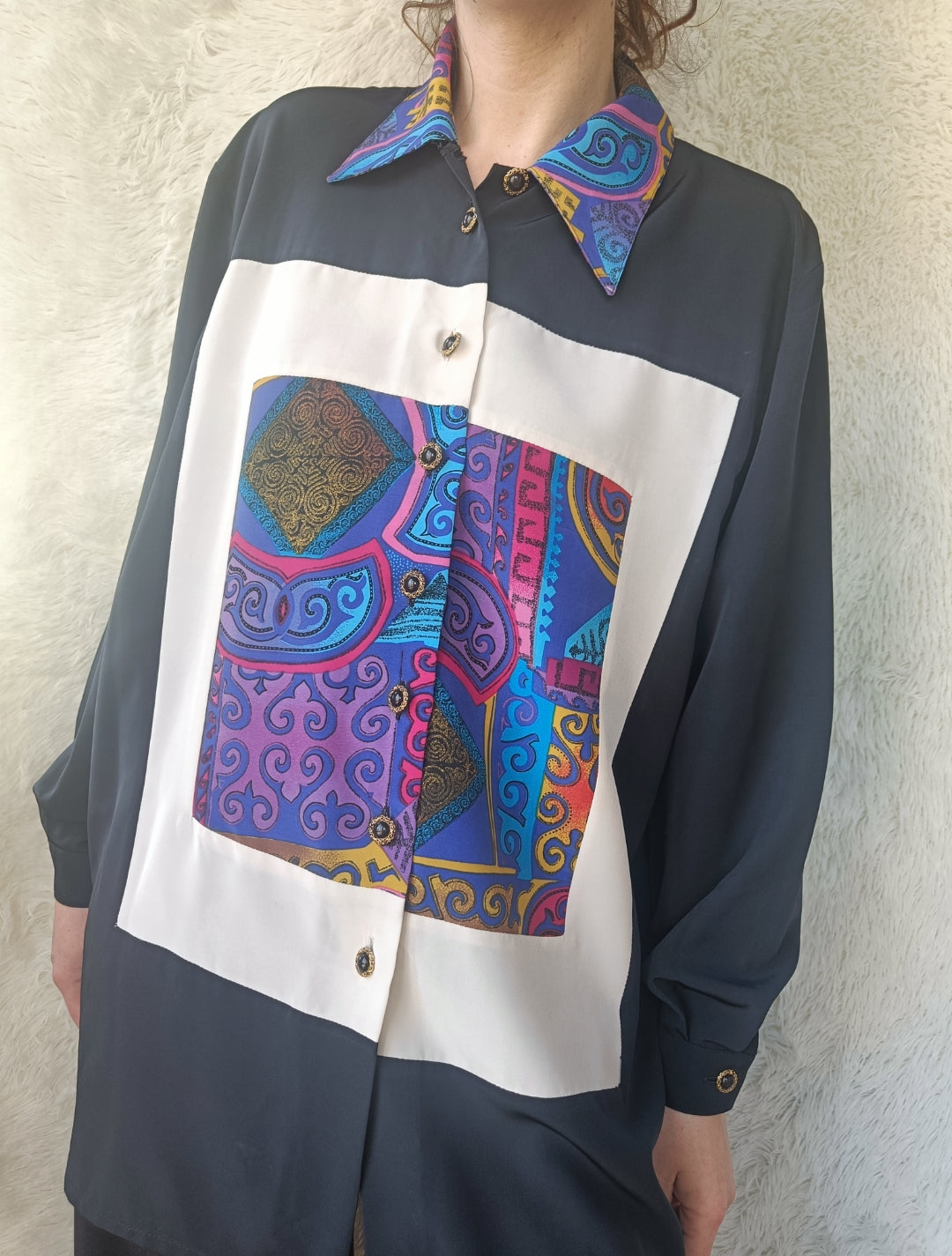 Camicia astratta anni 80's