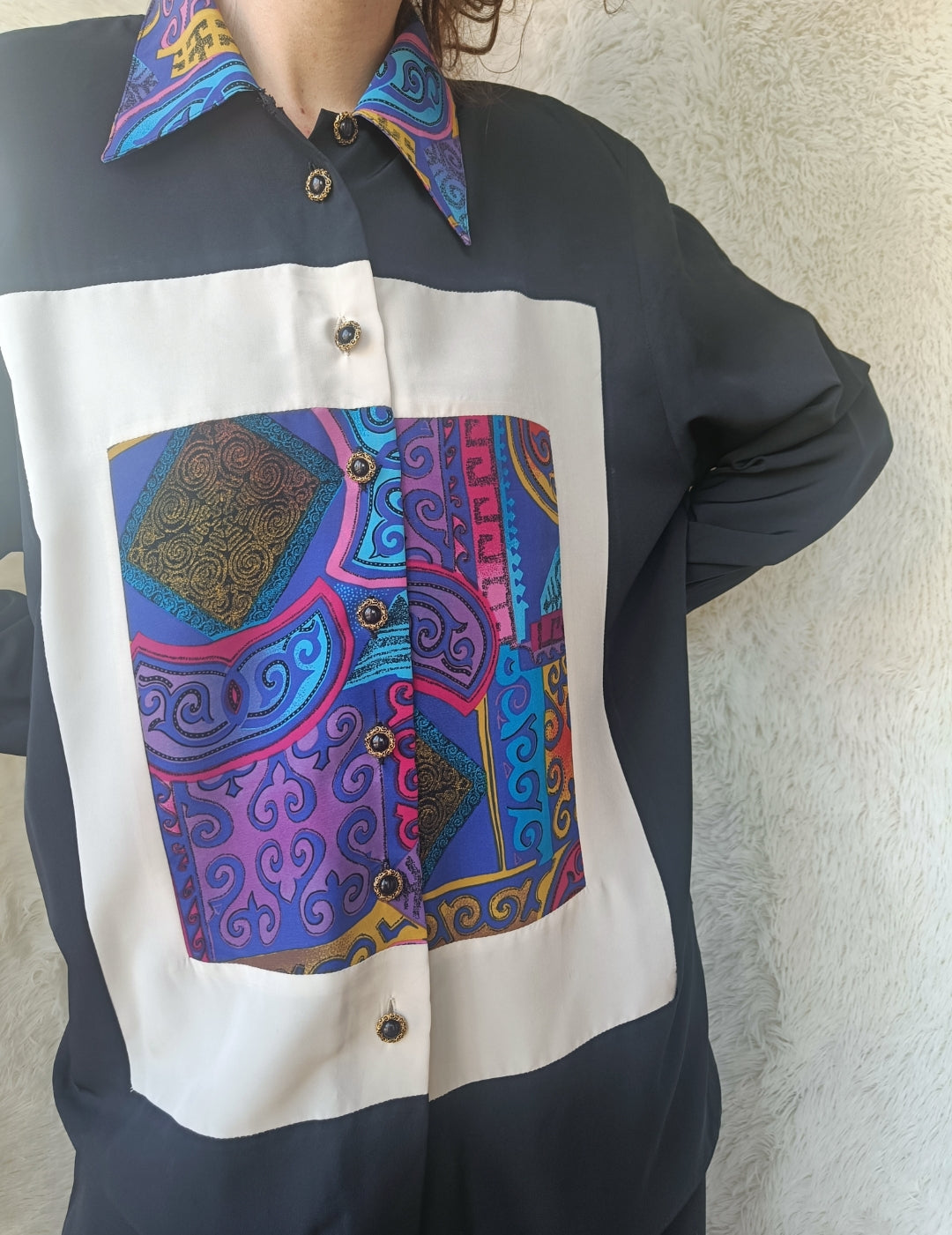 Camicia astratta anni 80's