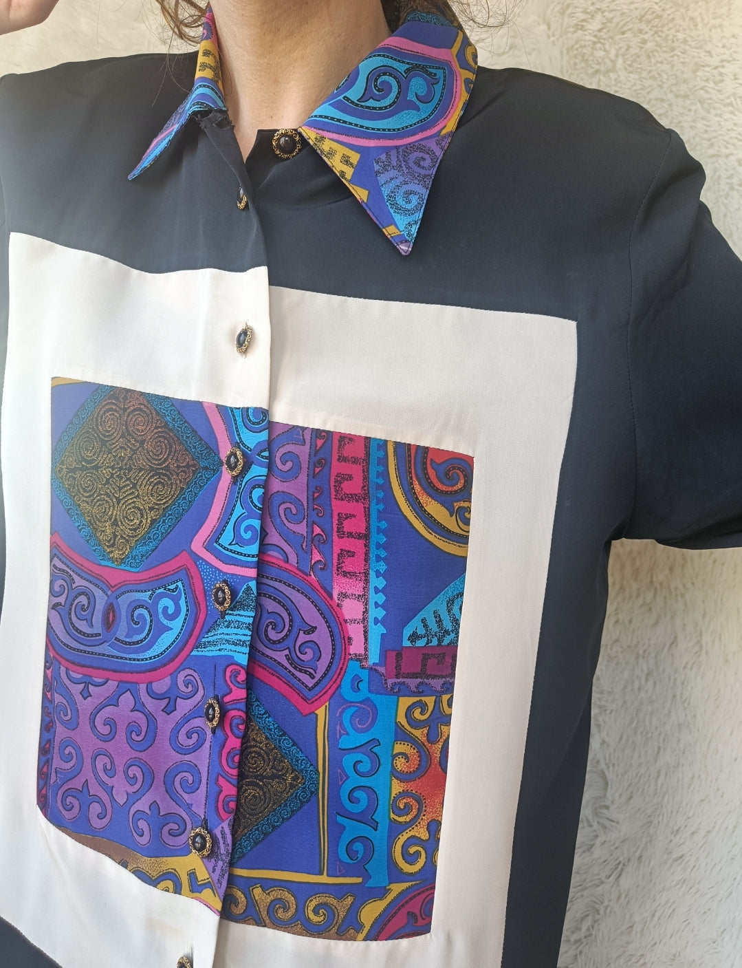 Camicia astratta anni 80's