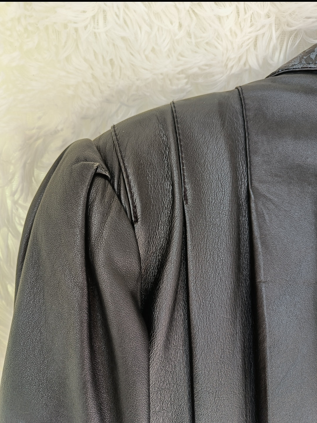 Giacca pelle jacquard