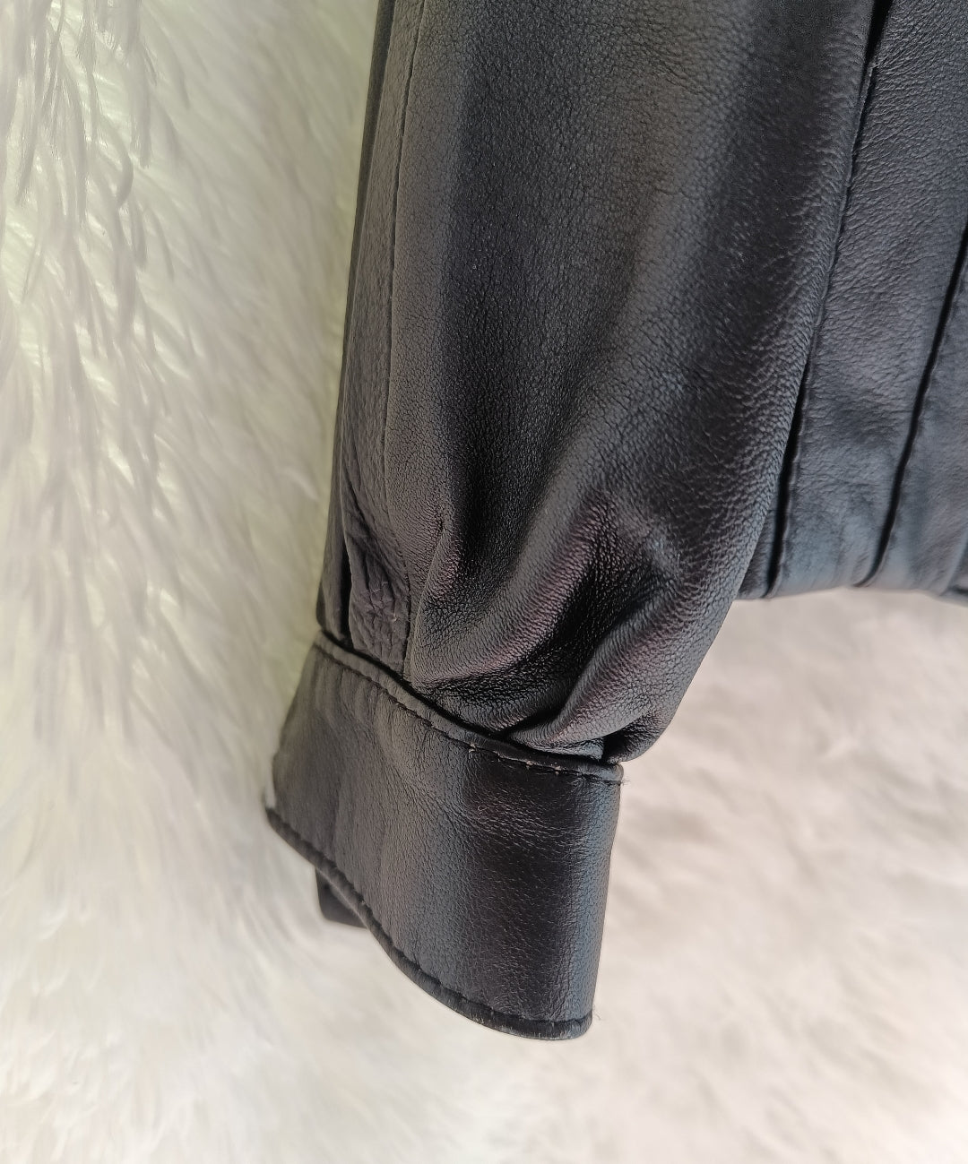 Giacca pelle jacquard