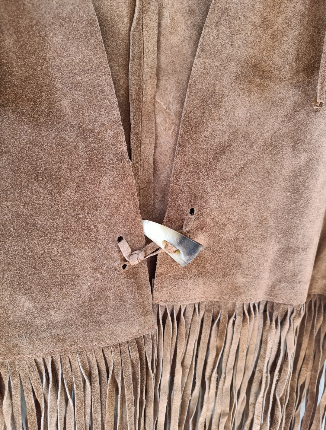 Gilet camoscio con frange