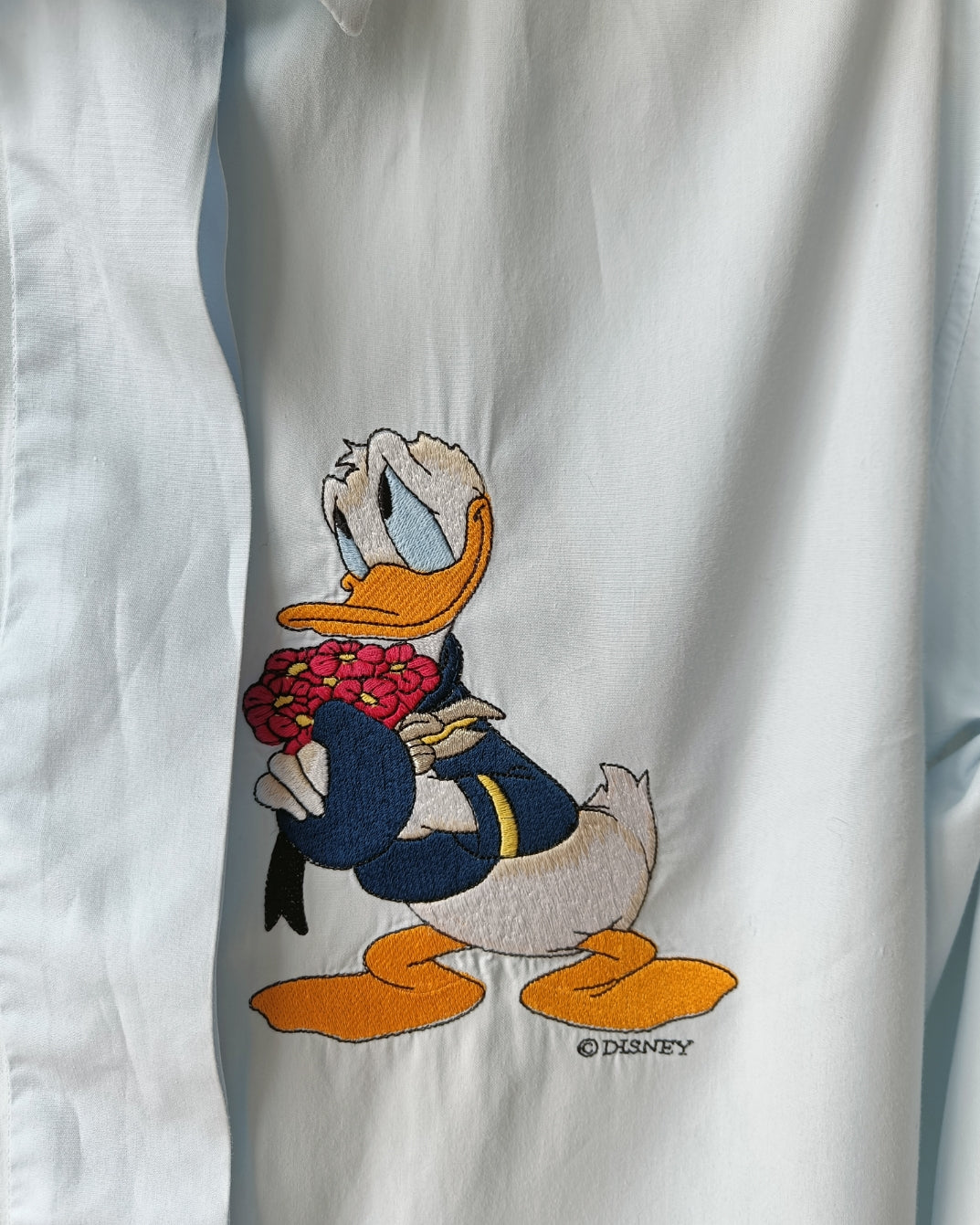 Camicia celeste con ricamo Disney