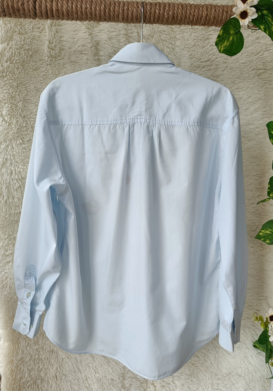 Camicia celeste con ricamo Disney