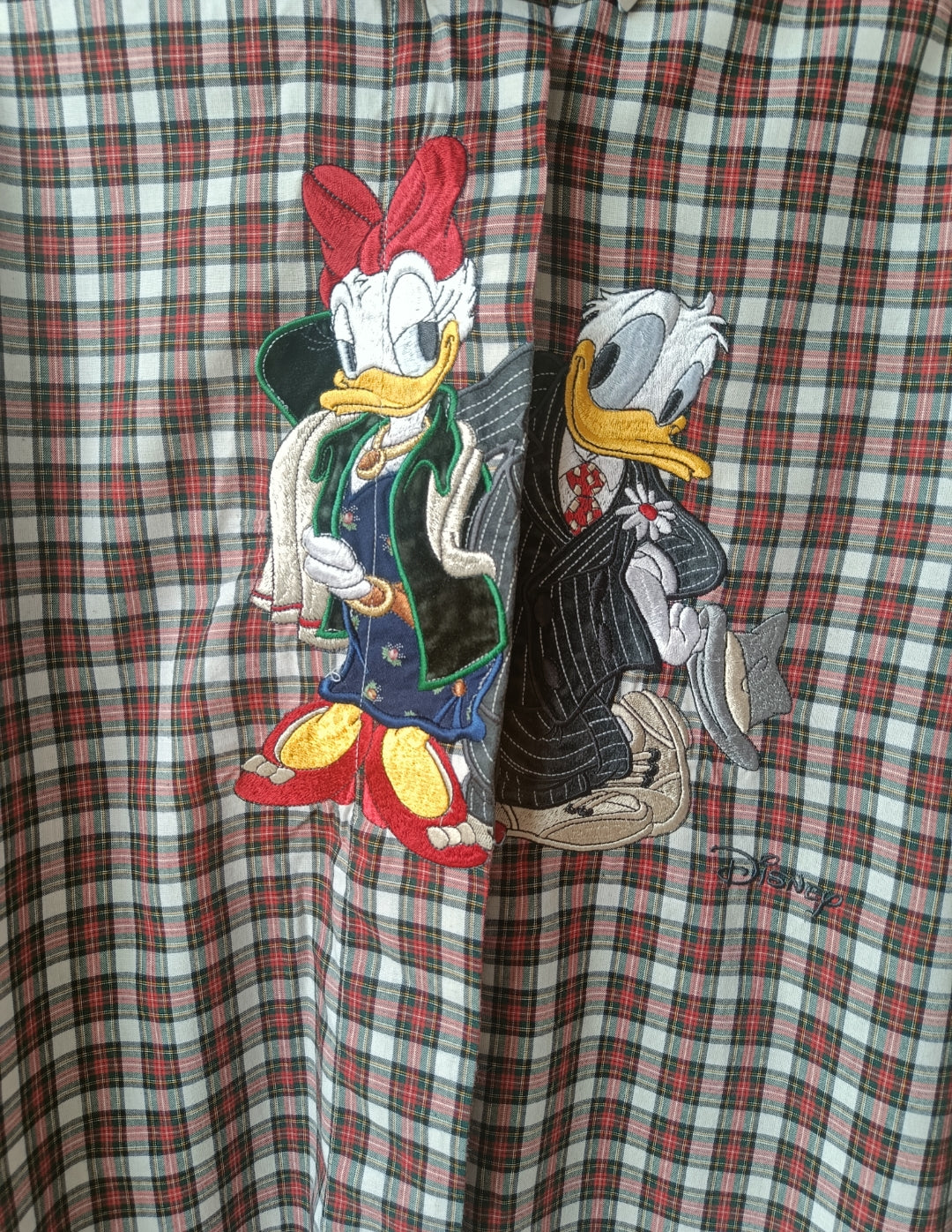 Camicia a quadri con ricamo Donald & Daisy in cotone
