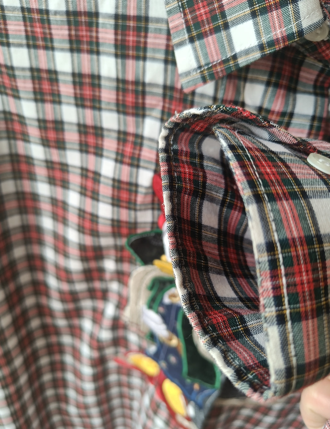 Camicia a quadri con ricamo Donald & Daisy in cotone