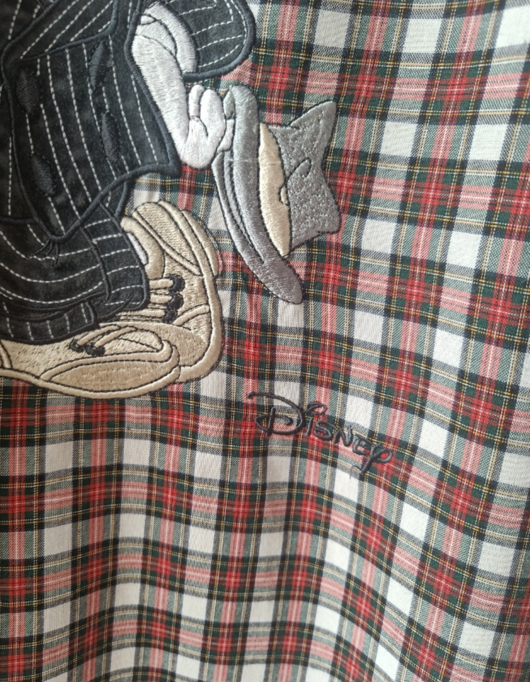 Camicia a quadri con ricamo Donald & Daisy in cotone
