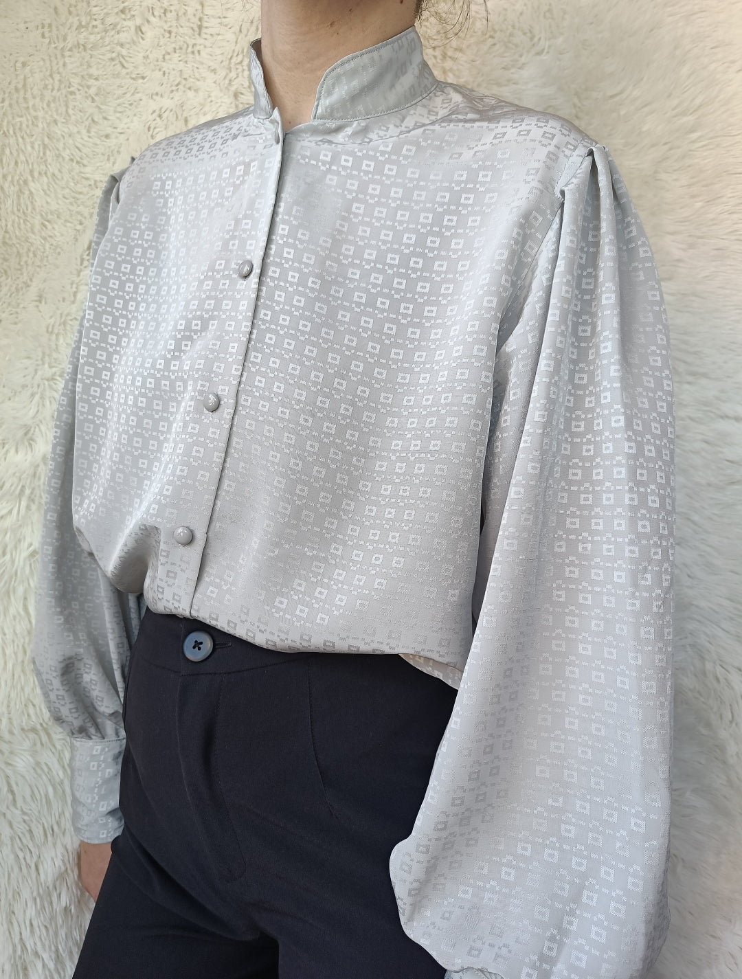 Camicia grigio perla