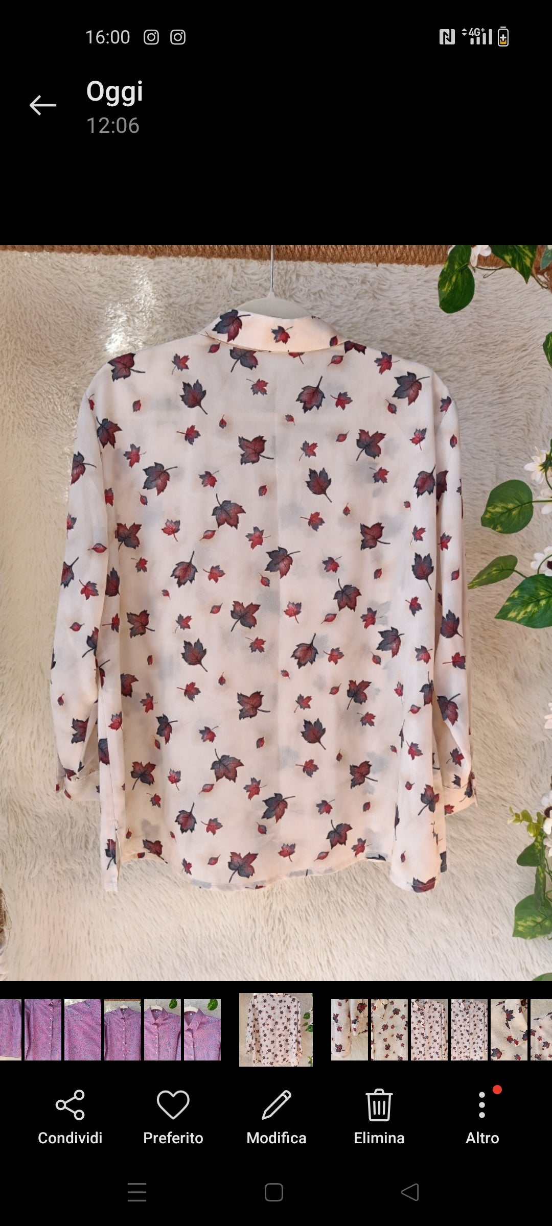 Camicia foglie