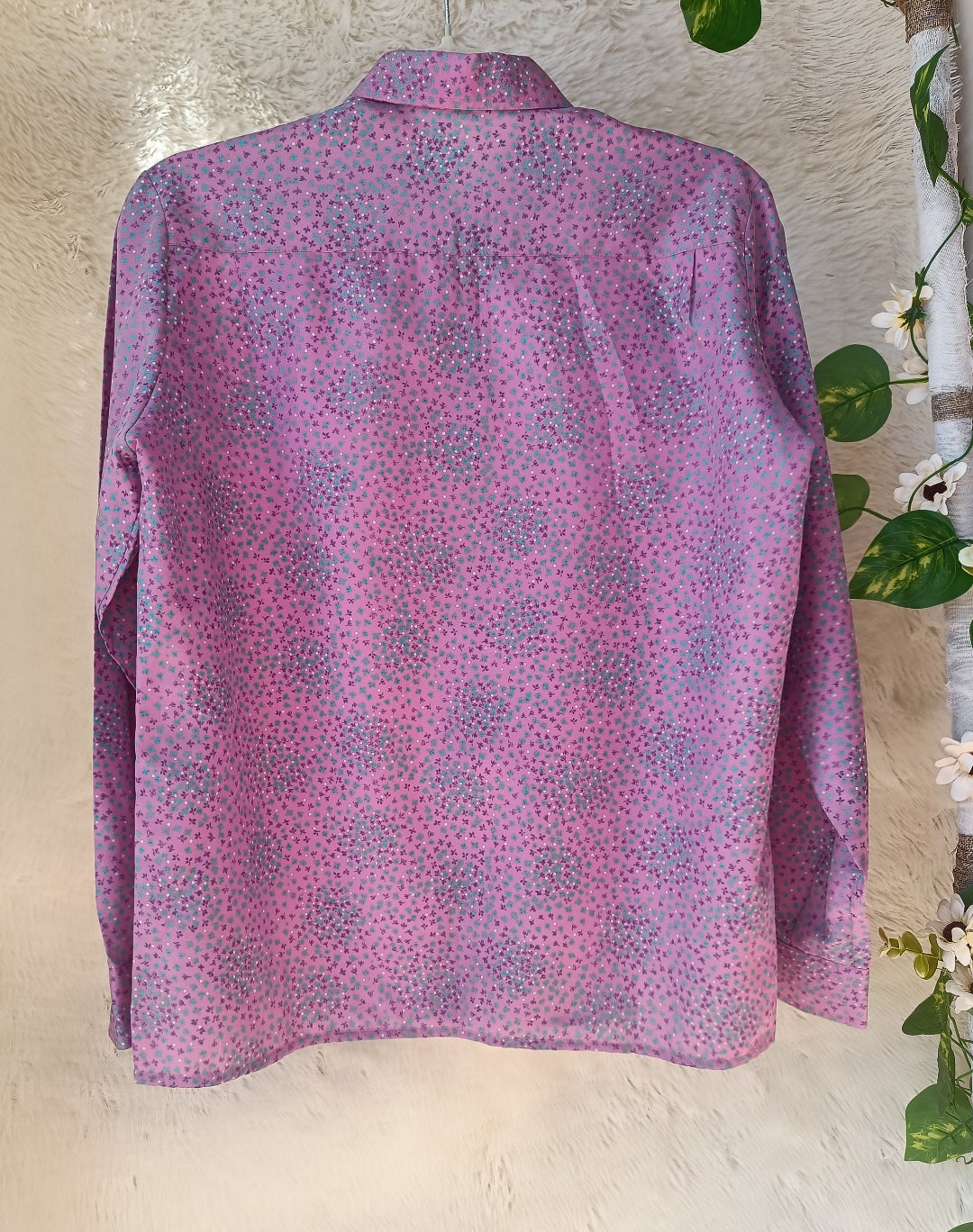 Camicia lilla fiorellini