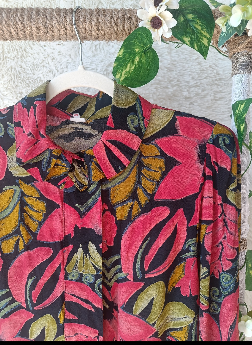 Camicia floreale anni 80